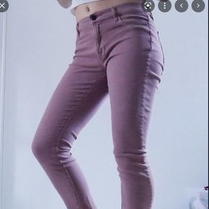Pink ankle jeans